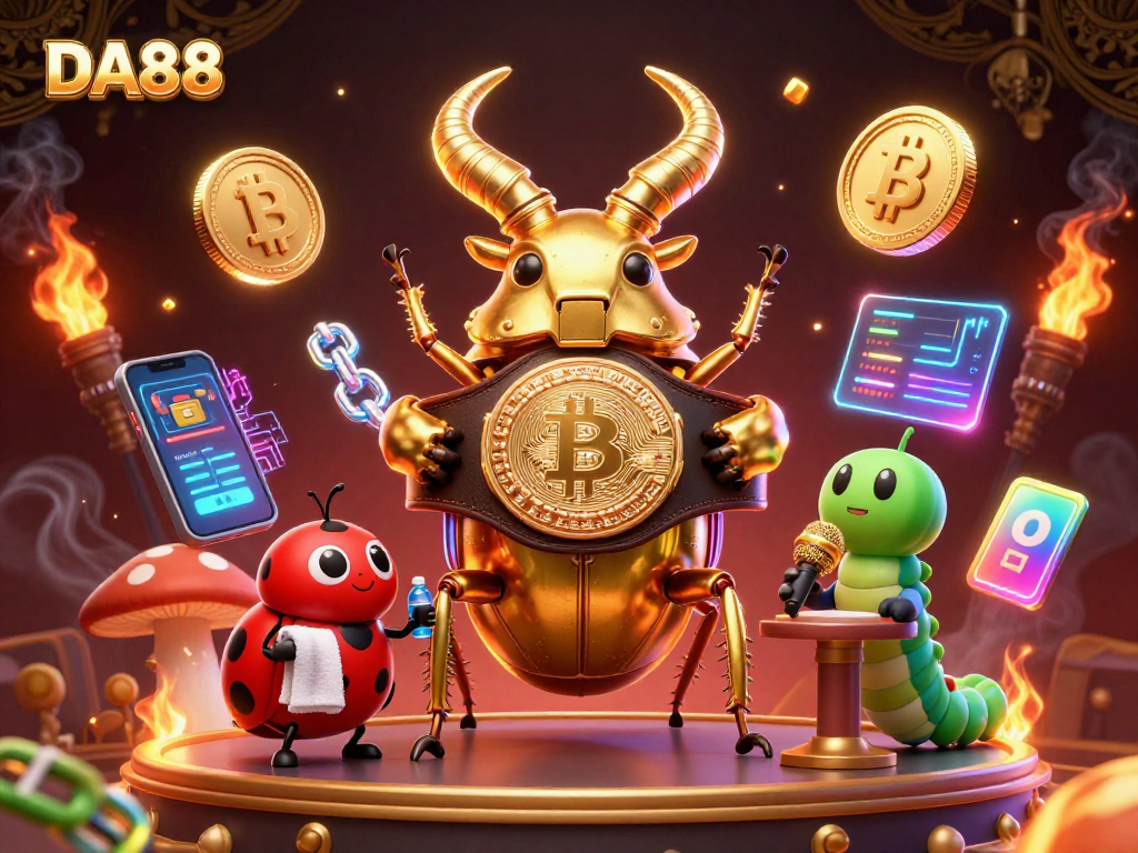 Engage with DA88's thrilling gaming experience featuring a vibrant 3D illustration.