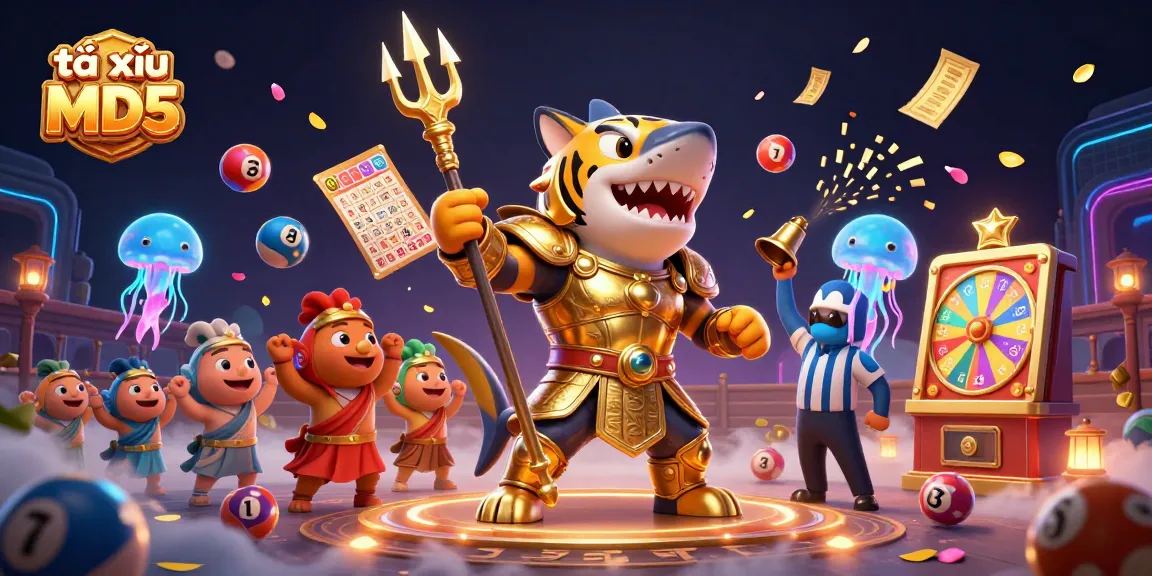 Experience tuaixiu MD5 gameplay with vibrant action in a colorful underwater colosseum.