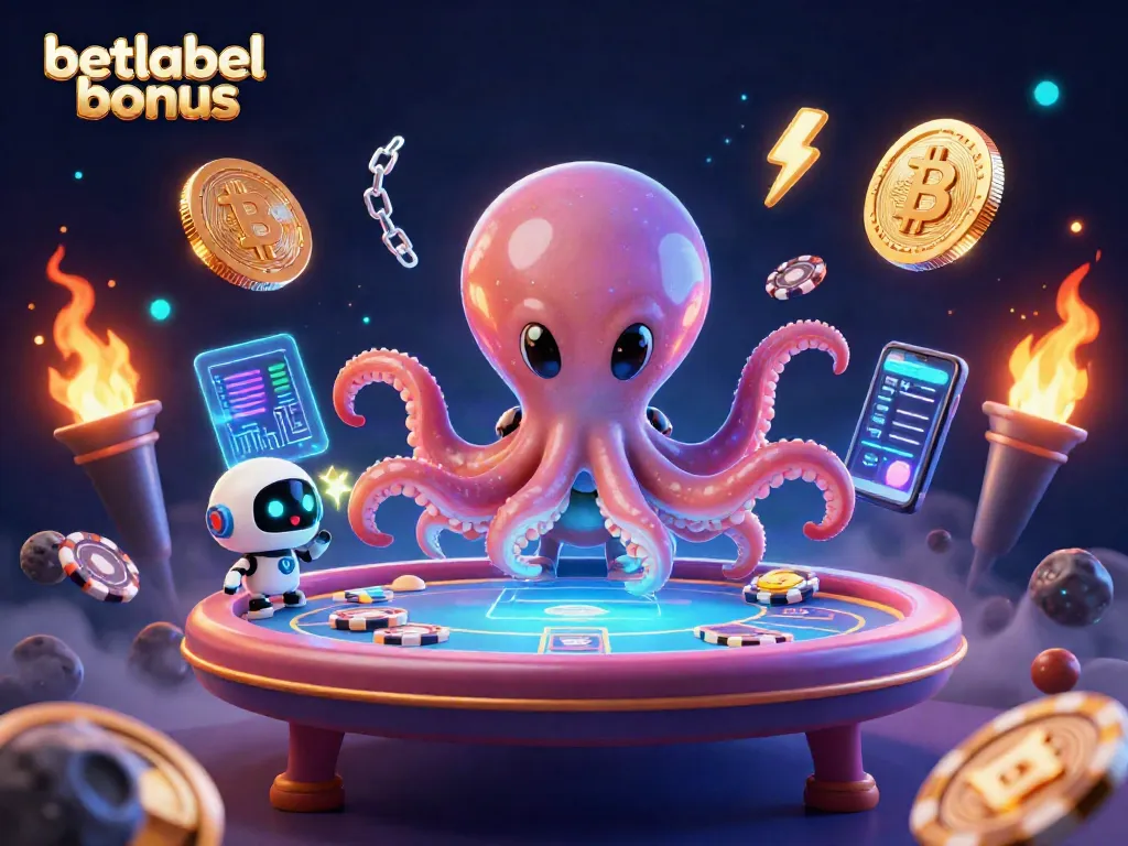 Engage with the vibrant betlabel bonus universe, featuring a dynamic alien poker scene.