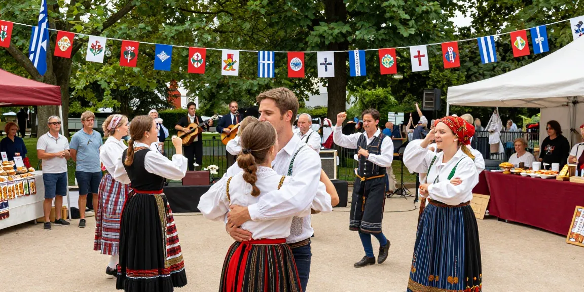 Celebrating Breton culture at an event showcasing m98 ฝากถอนออโต้ มือถือ, with traditional music, dance, and community spirit.