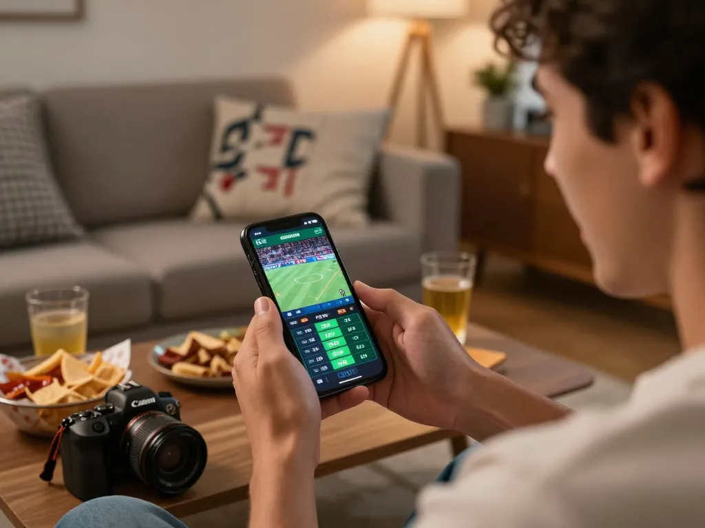 Engaging with live sports betting on mobile at home, showcasing excitement and strategy at https://www.dacsandatphanrang.com/.