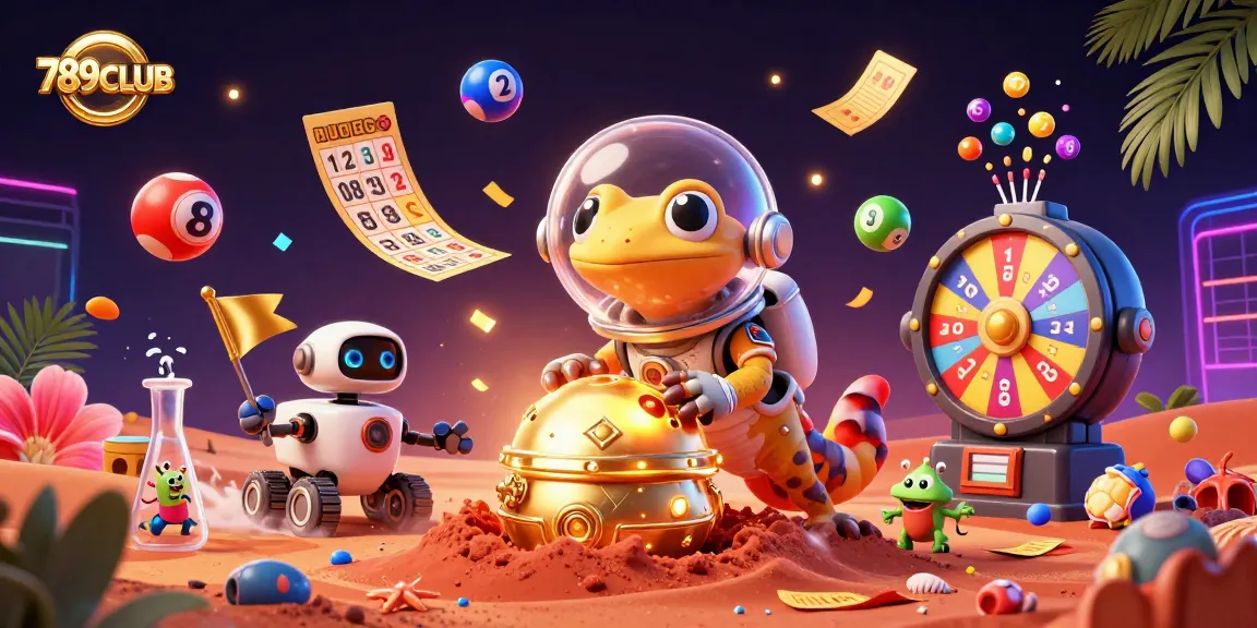 Engage with 789CLUB as a Martian gecko uncovers a golden casino with dynamic gaming elements.